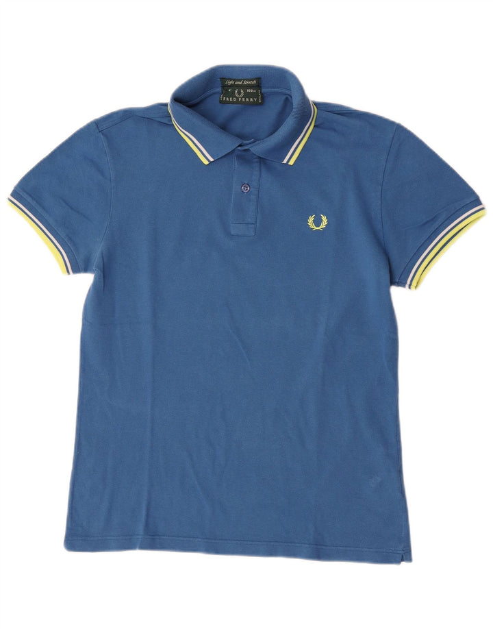 Fred Perry Polo Léger et Stretch Homme Bleu Moyen Coton Rayé
