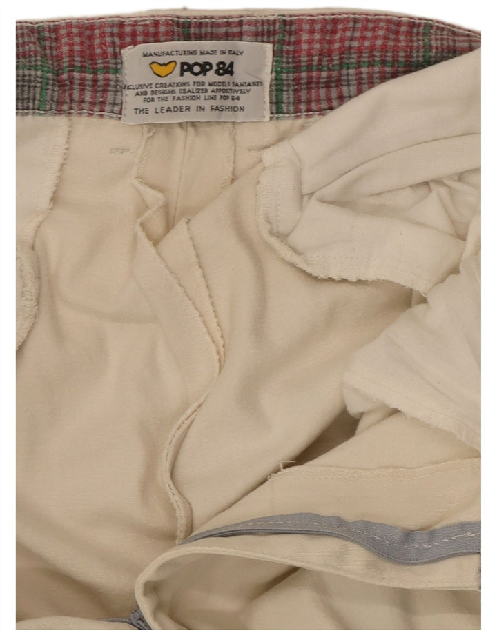 POP 84 Pantalon de Costume Droit Homme W30 L32 Blanc Cassé