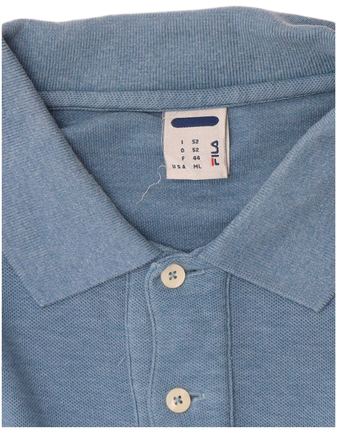 Fila Polo Homme IT 52 Large Bleu Moucheté Coton