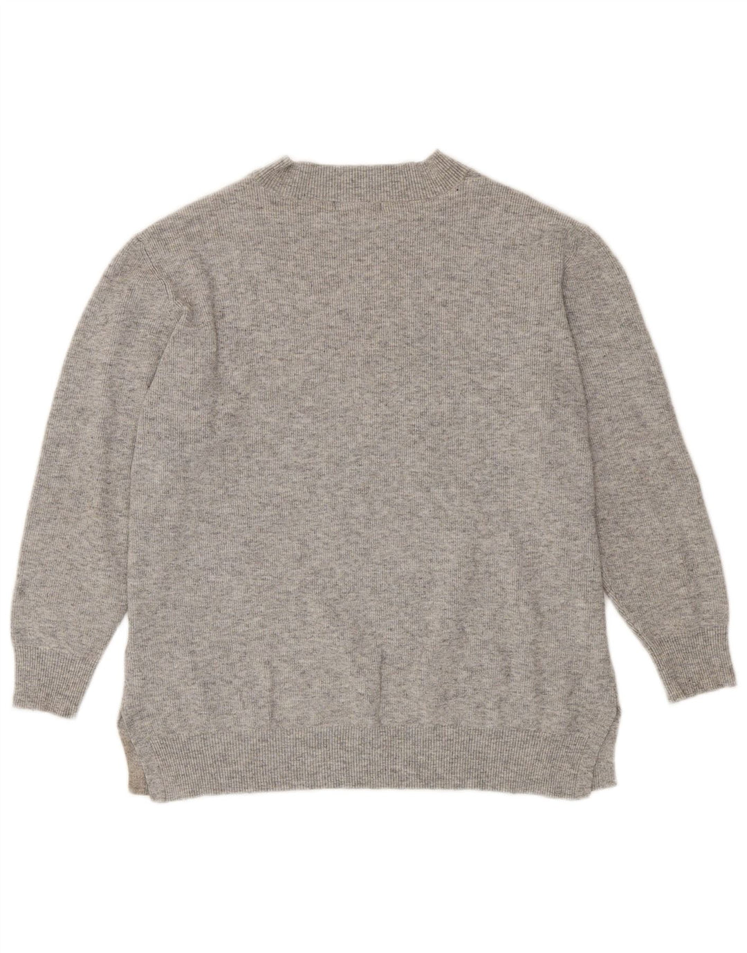 Marks & Spencer Pull col V pour femme UK 18 XL Gris Polyester