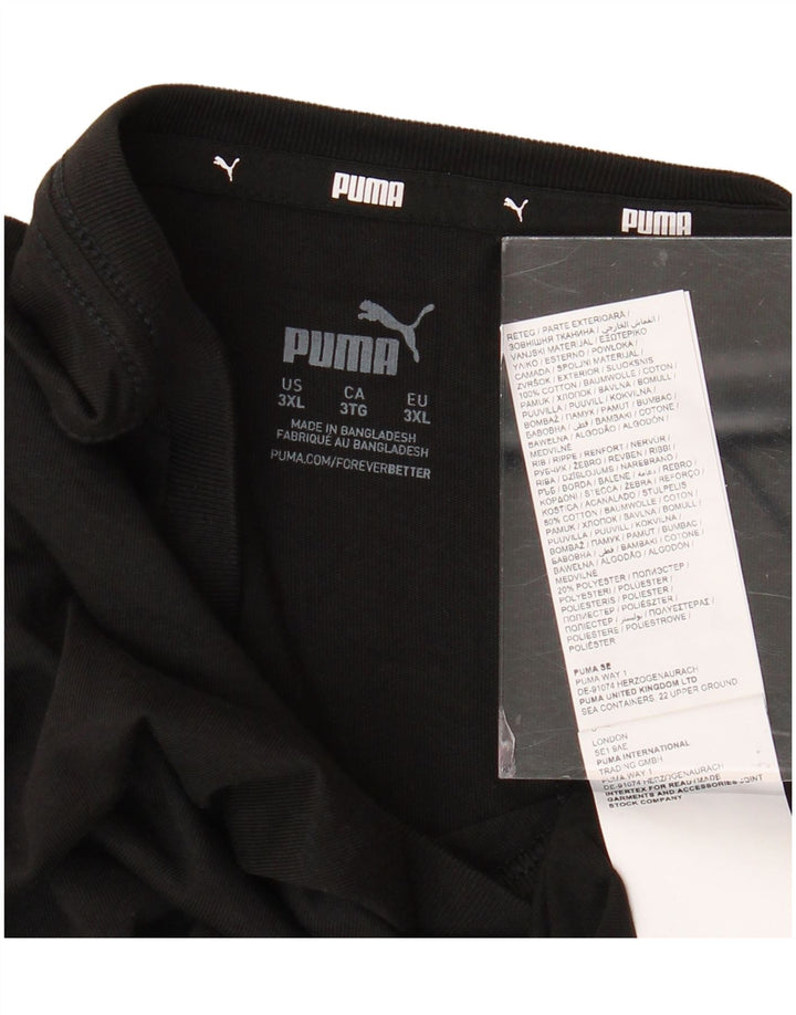 PUMA T-Shirt Homme Haut 3XL Noir Coton