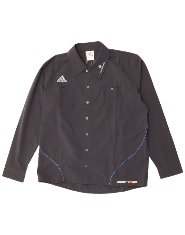 Adidas Chemise graphique pour homme UK 44/46 Large Bleu marine Polyester