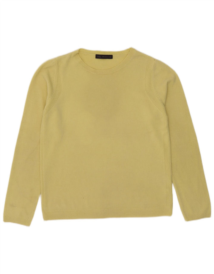 Marks & Spencer Pull à col rond pour femme UK 12 Jaune moyen