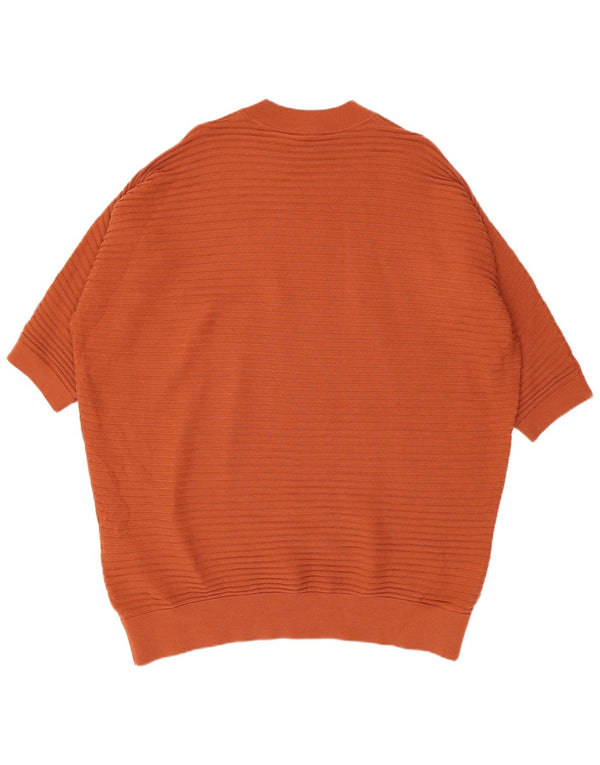Cos Robe pull surdimensionnée à manches 3/4 pour femme UK 16 Large Orange Laine