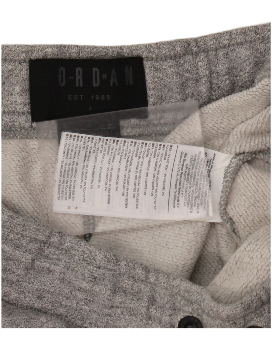 JORDAN Pantalon de Survêtement Homme Gris Moyen Coton