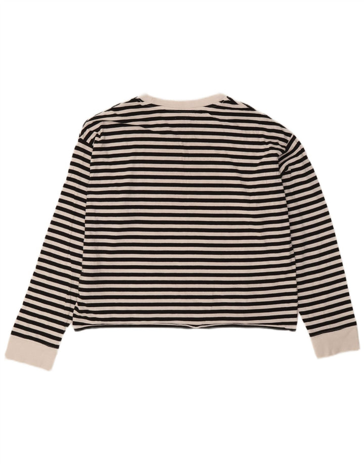 Levi's Haut graphique oversize à manches longues pour femme UK 44 Noir moyen rayé