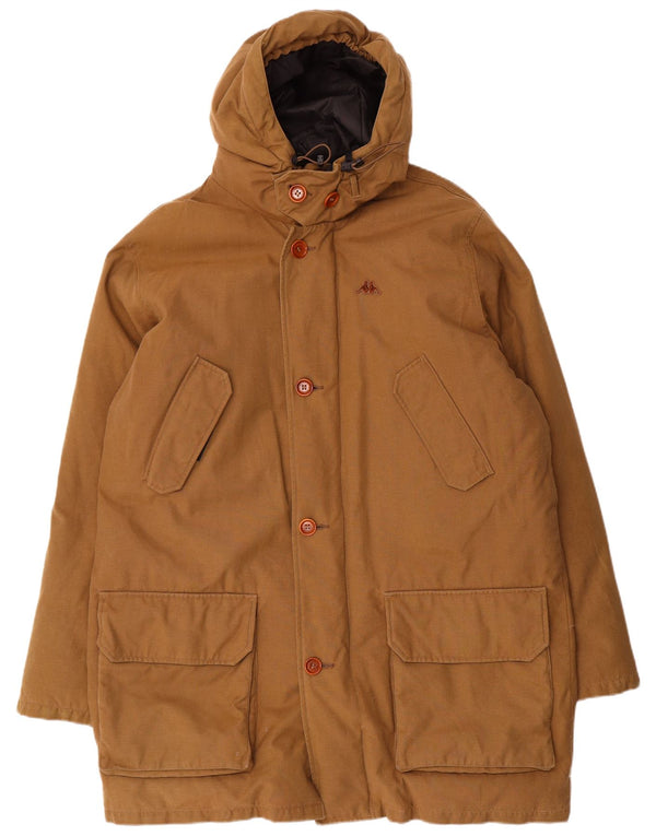 Kappa Manteau matelassé à capuche pour homme UK 42 XL Marron Coton