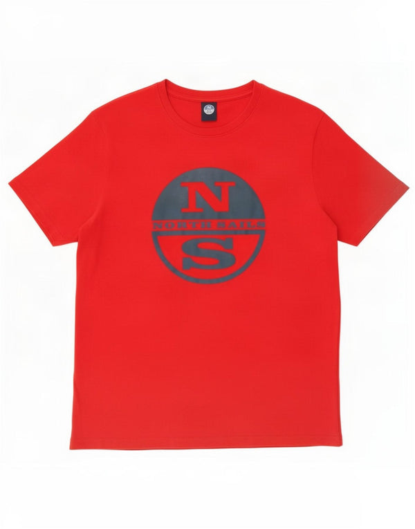 North Sails T-Shirt Graphique Homme Rouge Moyen Coton