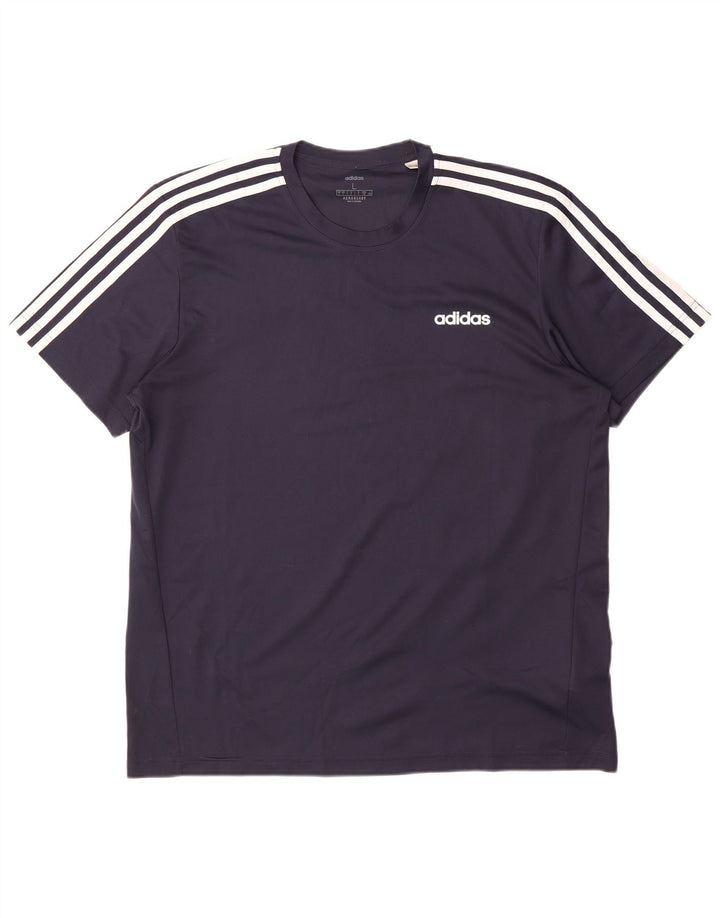 Adidas Hommes Aeroready T-Shirt Haut Grand Bleu Marine Polyester