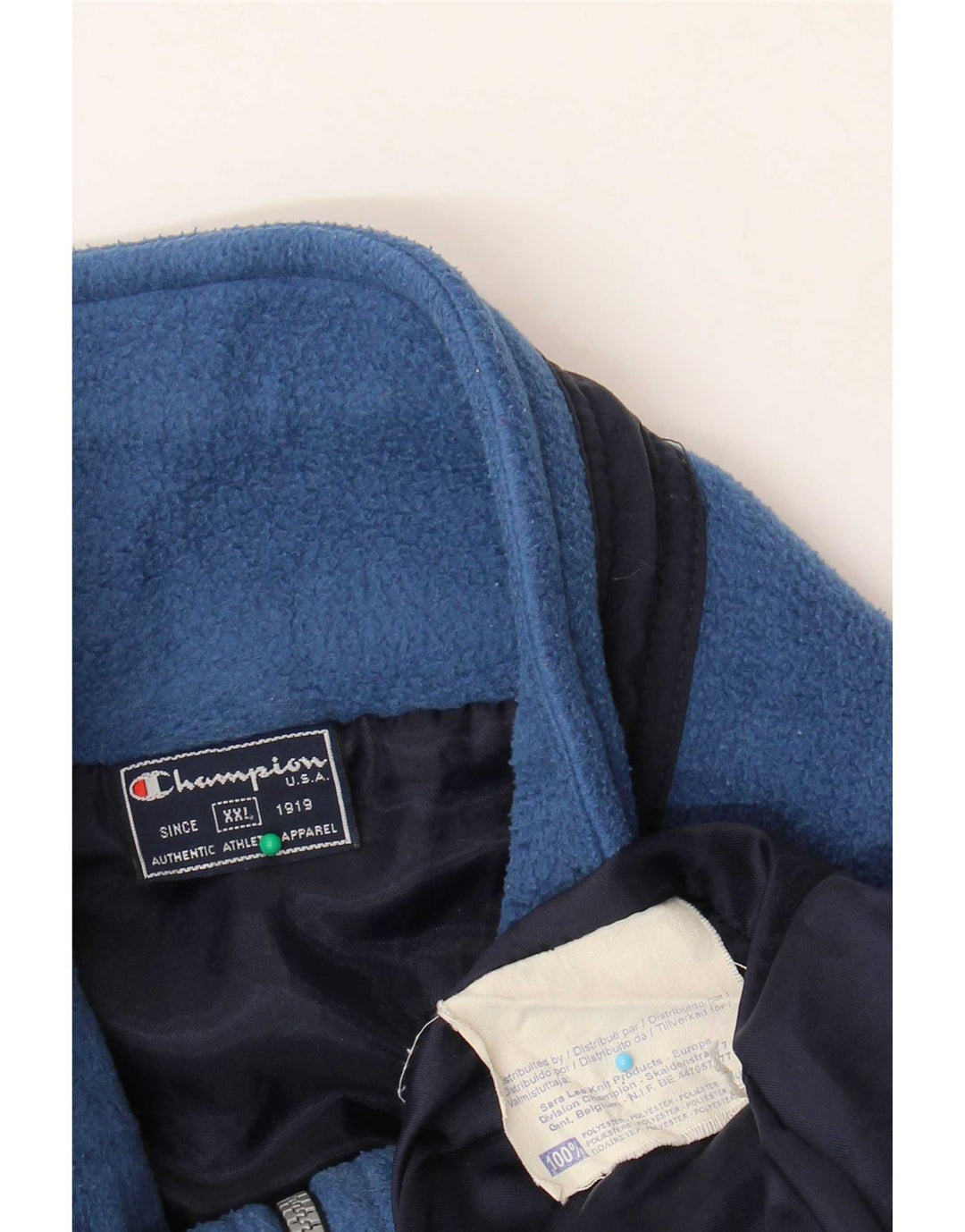 Champion Veste Polaire Homme UK 44 2XL Bleu Polyester