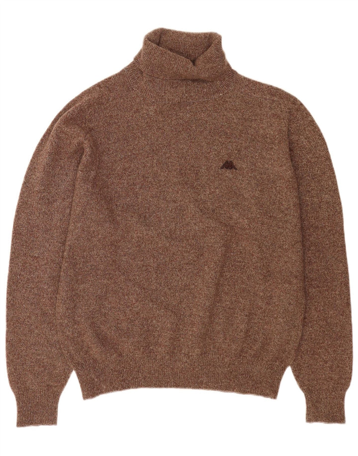 Kappa Pull col roulé pour homme en laine mouchetée marron