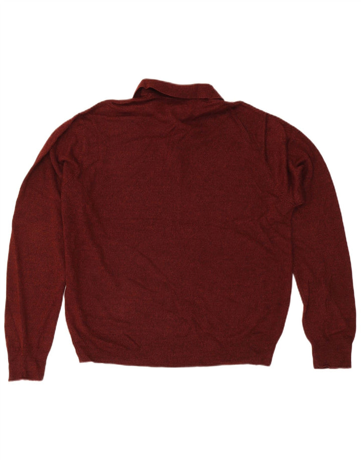 Dockers Pull à Col Polo Homme Bordeaux Moyen Argyle/Diamant