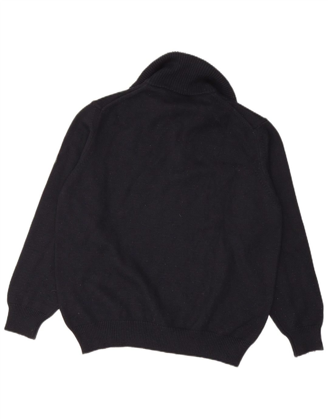 NAVIGARE Pull Col Zippé Homme Laine Mérinos Bleu Marine Moyen