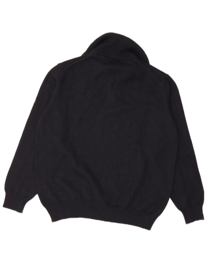 NAVIGARE Pull Col Zippé Homme Laine Mérinos Bleu Marine Moyen