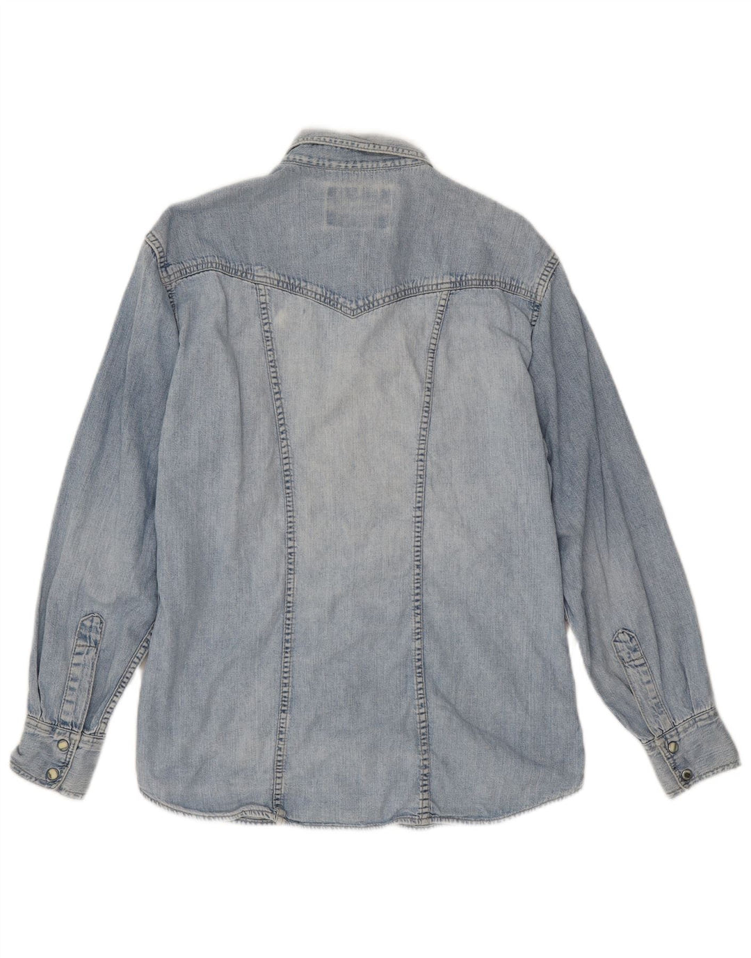 Wrangler Chemise en jean pour femme UK 14 Large Bleu