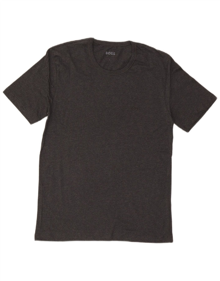 Hugo Boss Homme T-Shirt Top Large Gris Coton