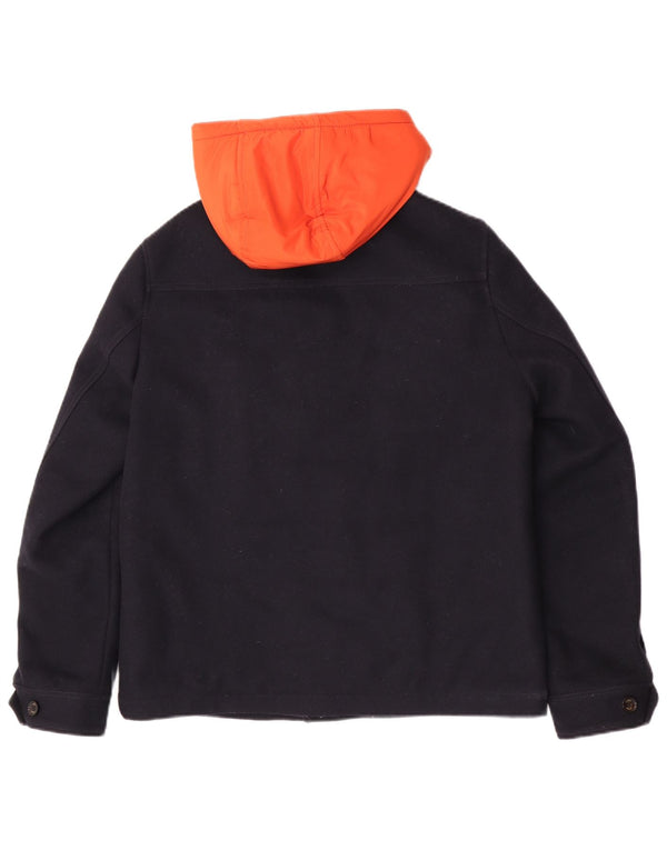 Ted Baker Veste bomber à capuche pour homme Taille 3 Bleu marine moyen Colourblock