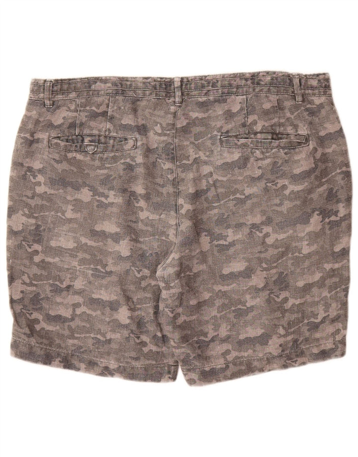 Zara Short Chino Homme XL W36 Gris Camouflage