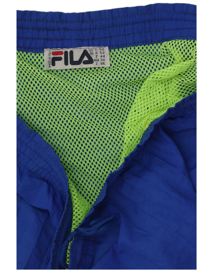 Fila Short de Sport Graphique Homme IT 52 Large Bleu