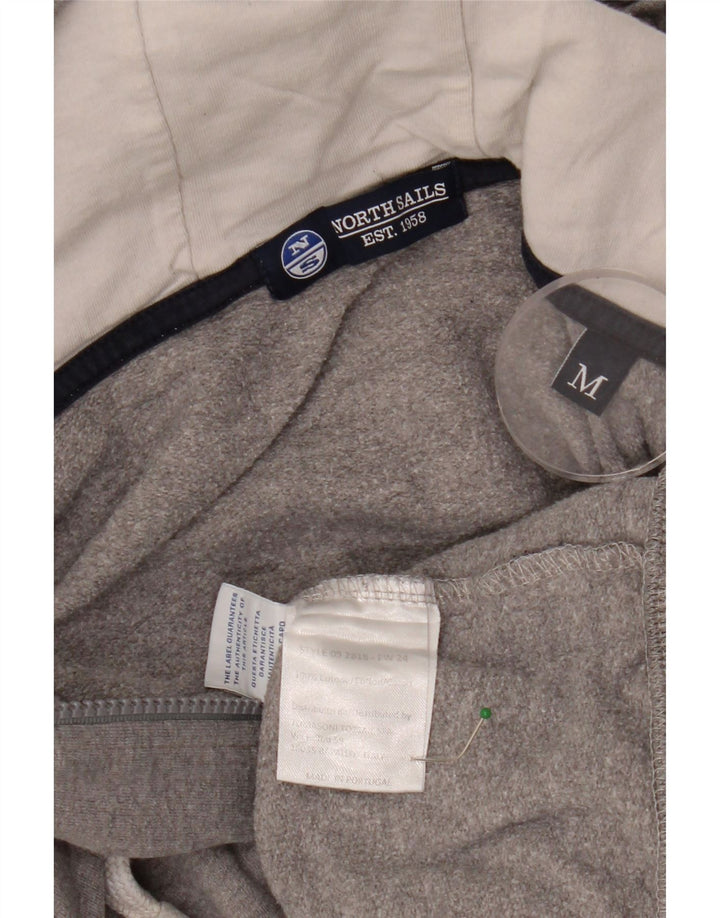 NORTH SAILS Pull à capuche zippé pour femme UK 12 Coton gris moyen