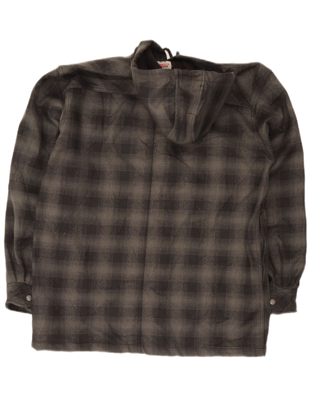 Dickies Chemise de bûcheron à capuche pour homme UK 38/40 Gris moyen à carreaux Polyester