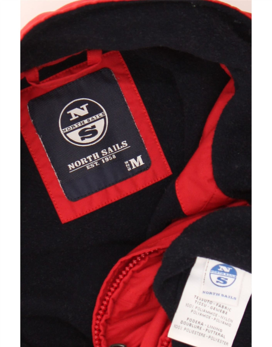 North Sails Veste Bomber Homme UK 38 Rouge Moyen Polyamide