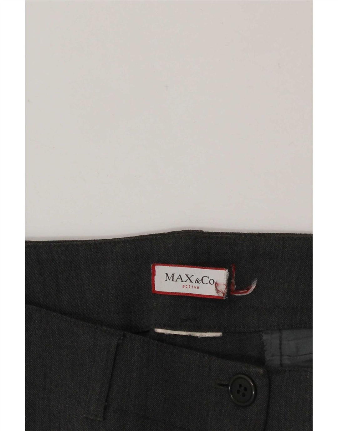 Max & Co. Pantalon décontracté droit pour femme W32 L32 Gris