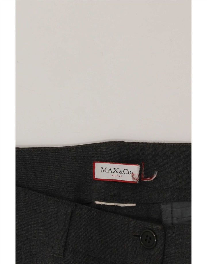 Max & Co. Pantalon décontracté droit pour femme W32 L32 Gris