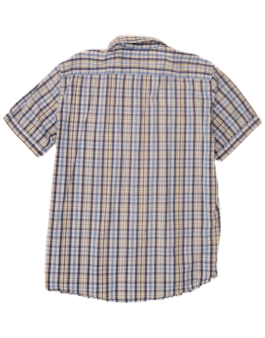 Carrera Chemise à manches courtes pour homme Coupe régulière 2XL Bleu à carreaux