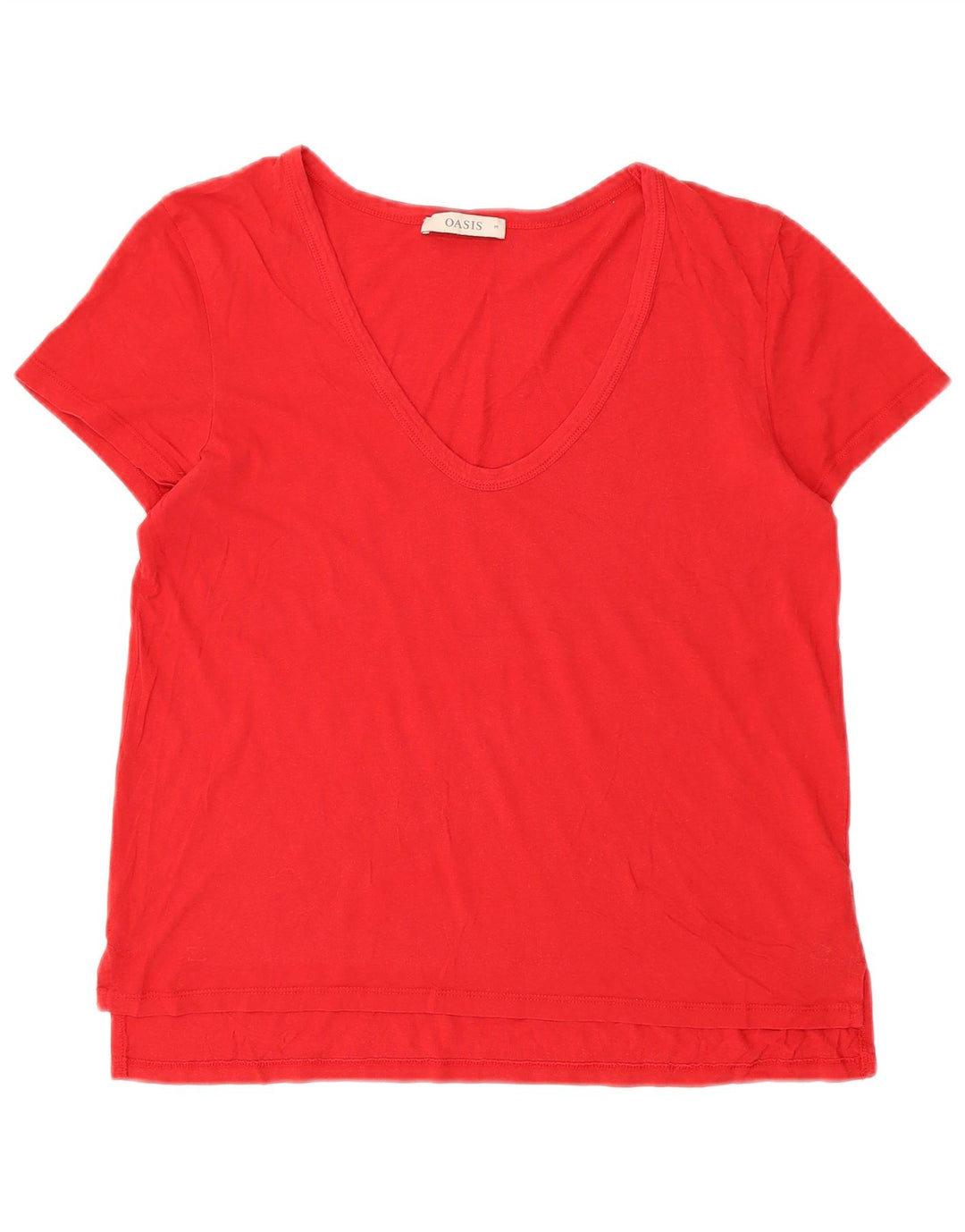 OASIS T-Shirt Femme UK 14 Rouge Moyen