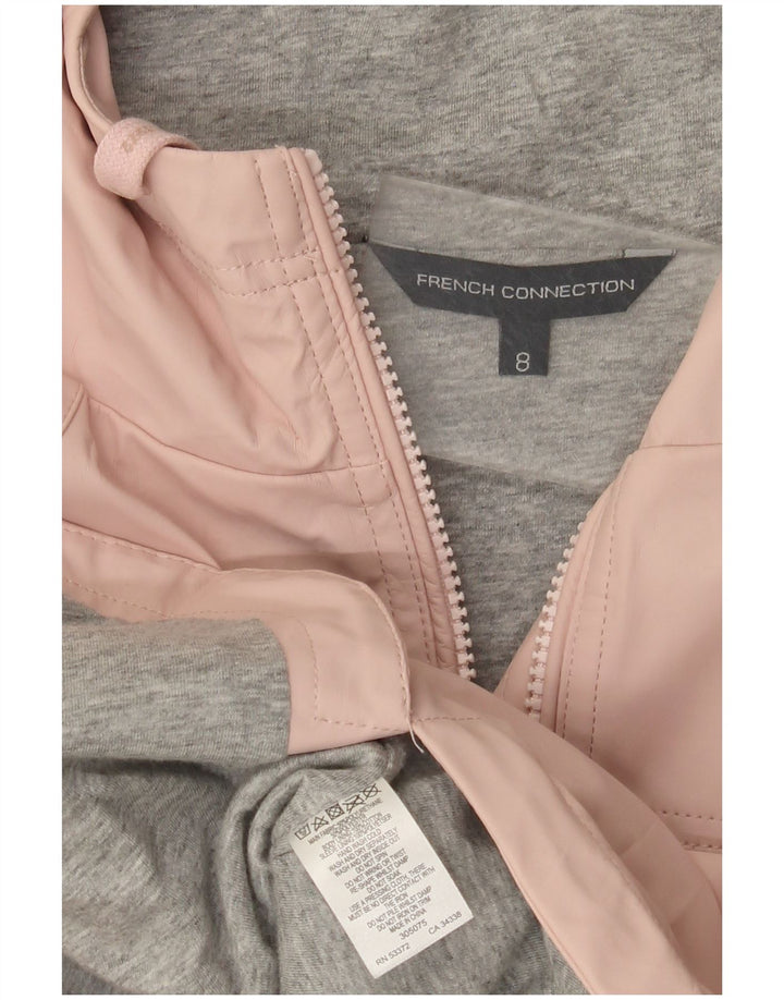 French Connection Veste coupe-vent à capuche pour femme US 8 Rose moyen