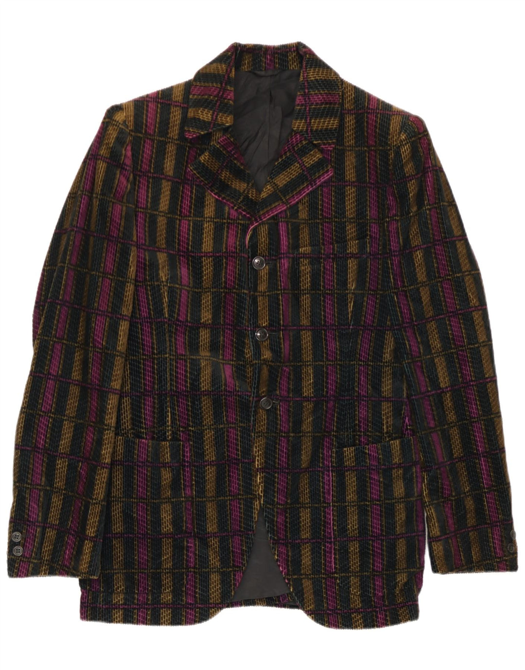 San Remo Veste Blazer 3 Boutons Homme IT 48 Carreaux Multicolores Moyens