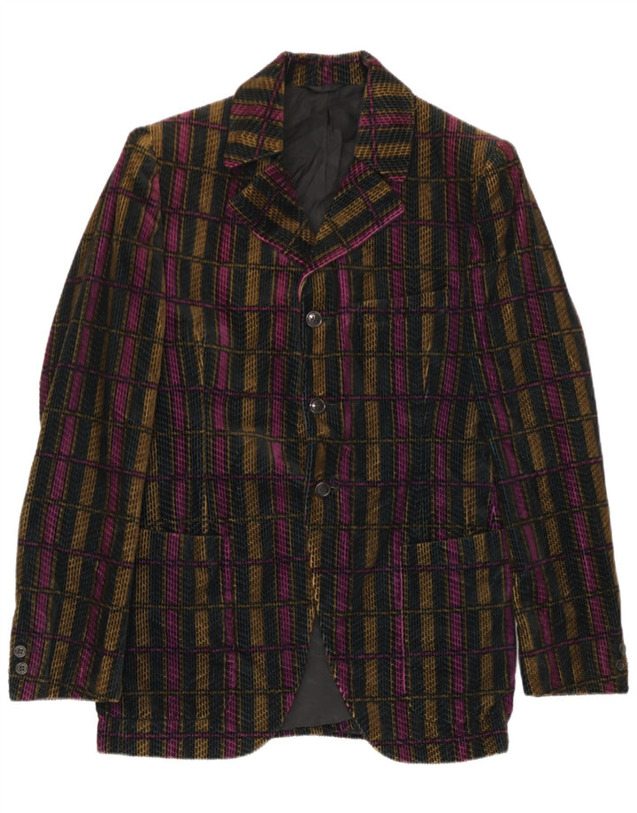 San Remo Veste Blazer 3 Boutons Homme IT 48 Carreaux Multicolores Moyens