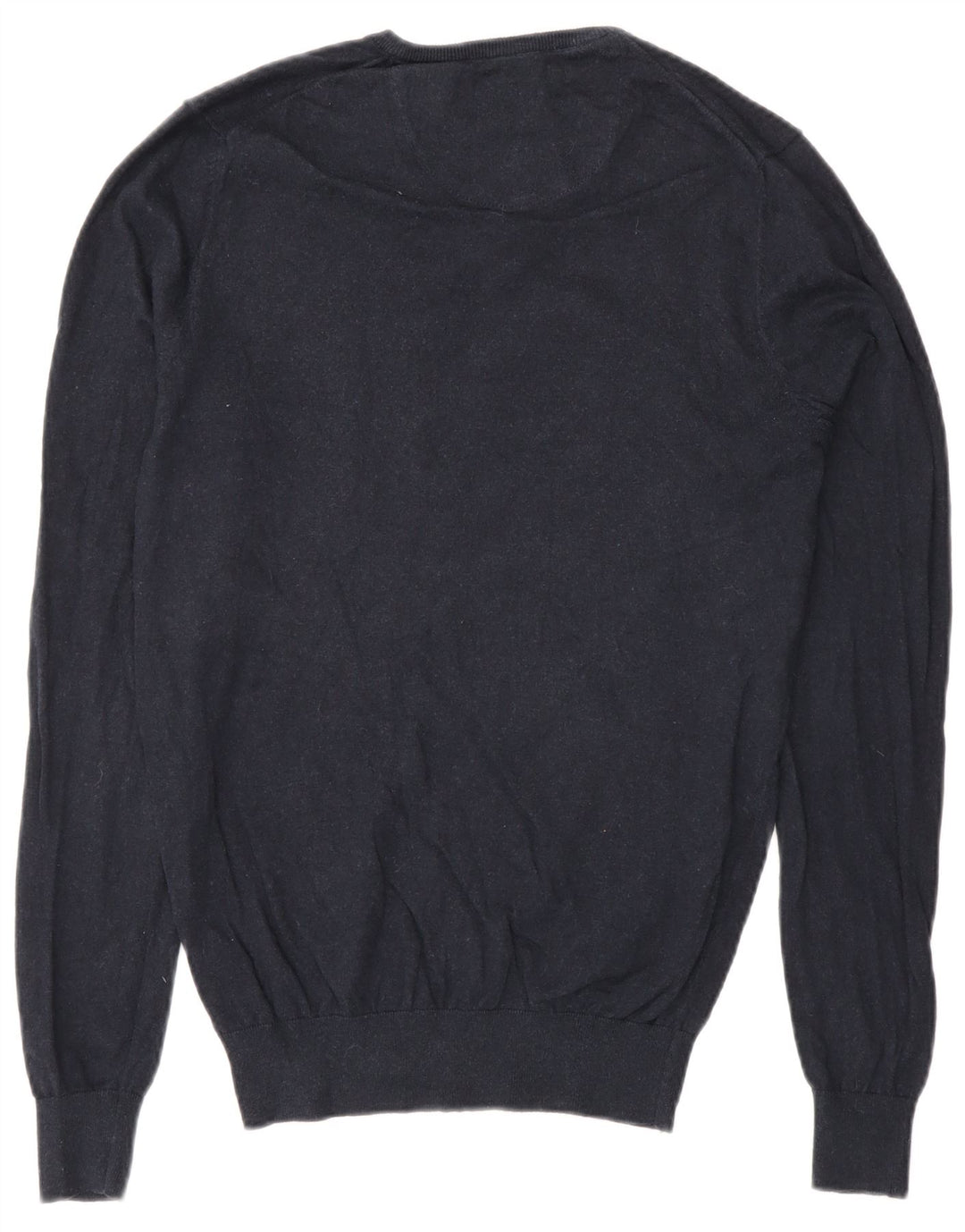 Massimo Dutti Pull col V pour homme en coton bleu marine Taille S