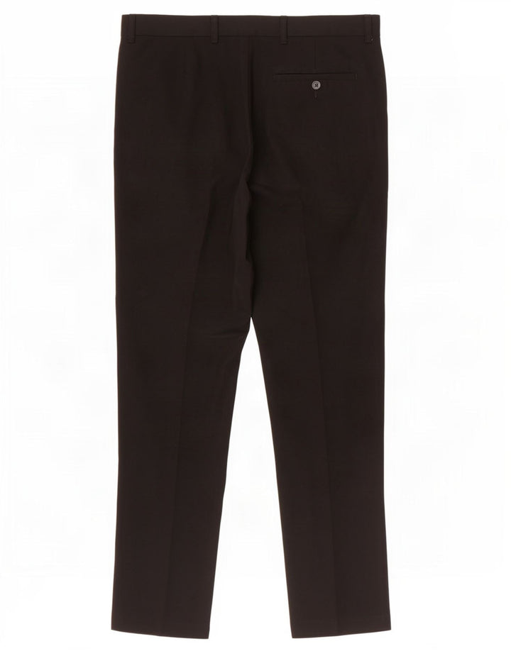 Marks & Spencer Pantalon de costume slim pour homme W32 L31 Noir Polyester