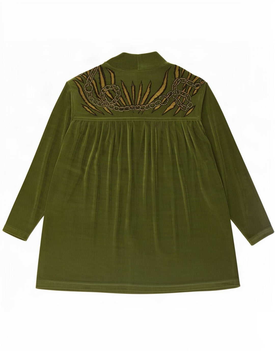 Piccadilly Chemisier surdimensionné à motif abstrait pour femme UK 10 Petit Vert