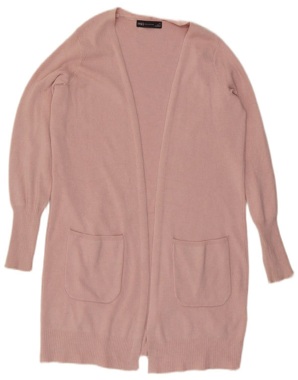 Marks & Spencer Pull cardigan long surdimensionné pour femme UK 6 XS Rose