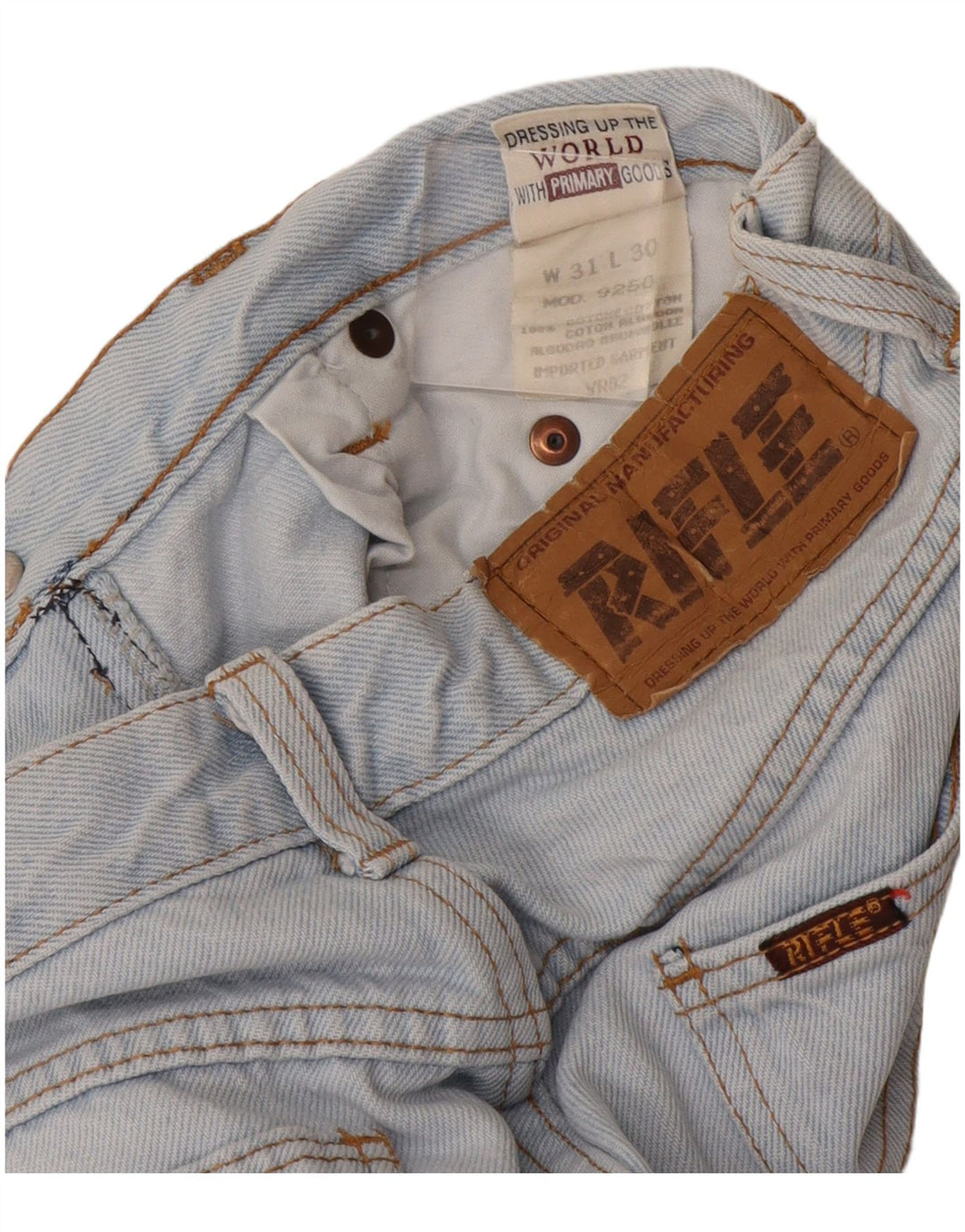 Jean droit homme Rifle W31 L30 bleu coton