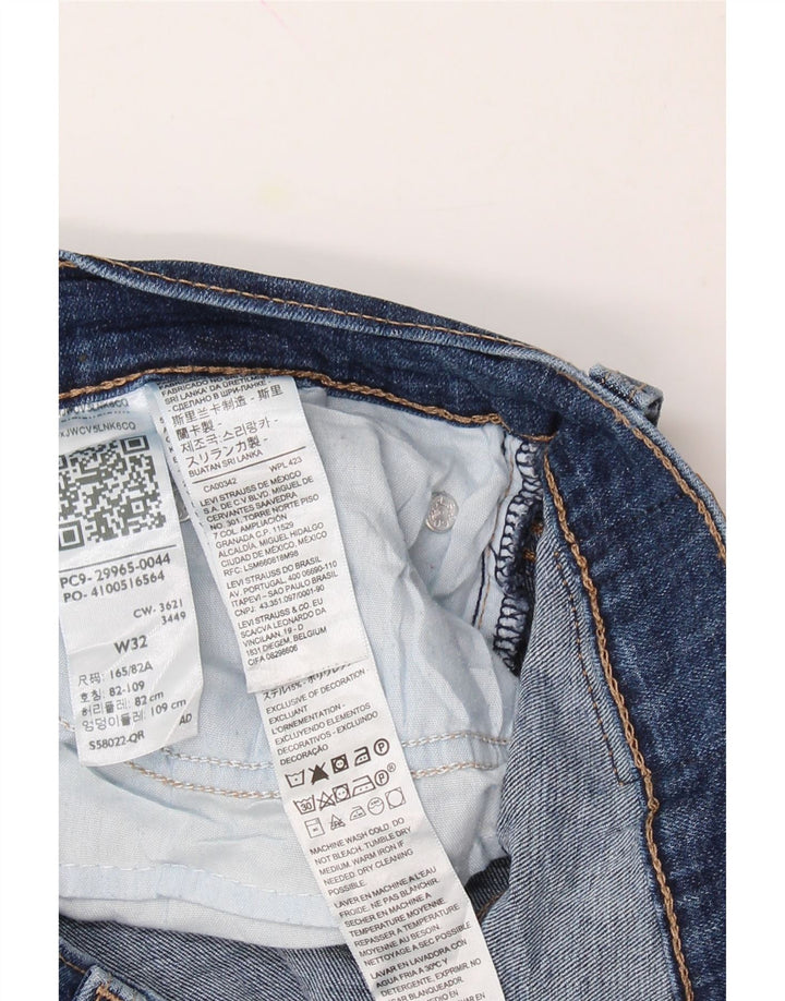 LEVI'S Womens Denim Shorts W32 Large Blue Cotton Vintage Levi's and Second-Hand Levi's from Messina Hembry 