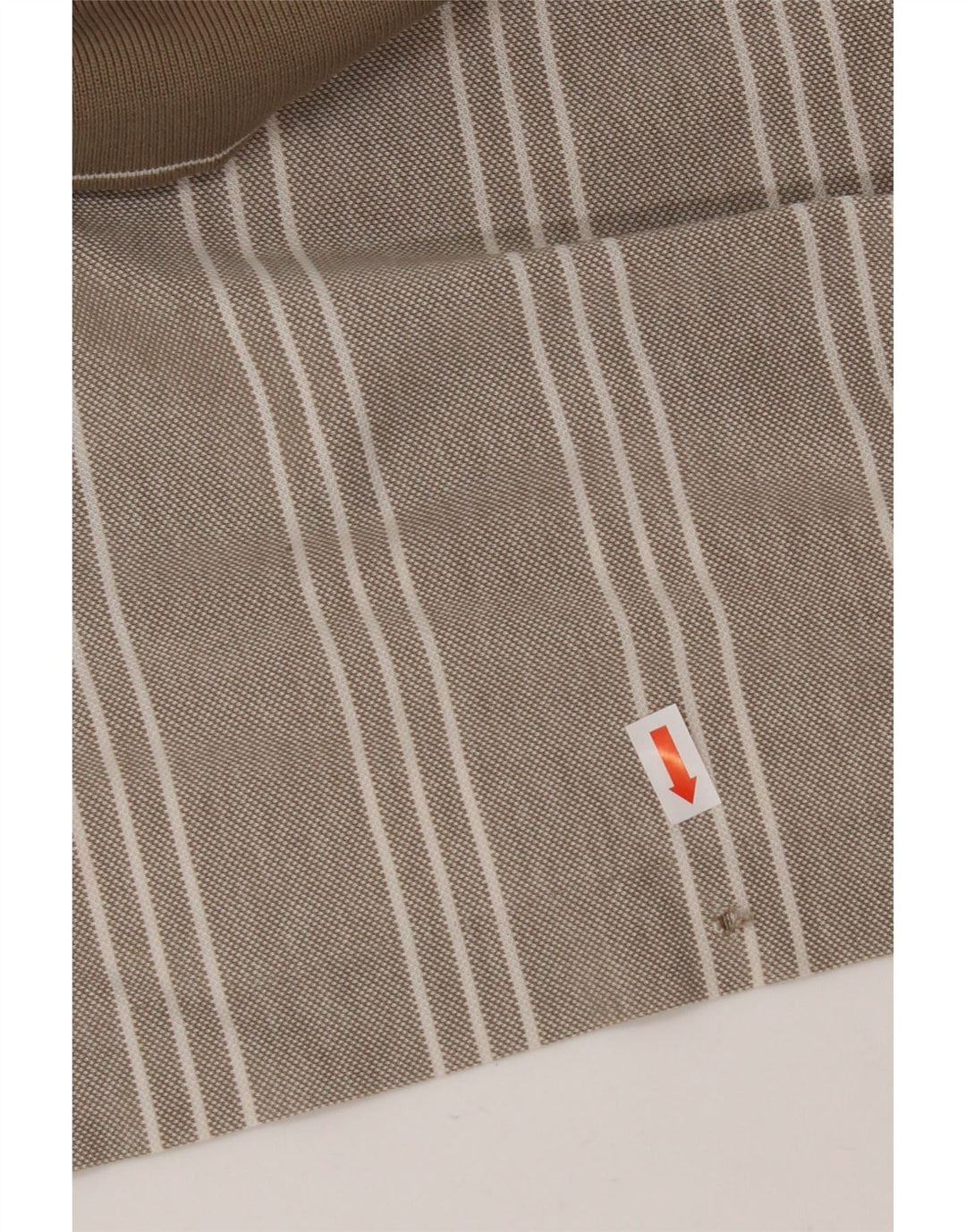 NIKE Polo Homme UK 39/41 Beige Moyen Rayé