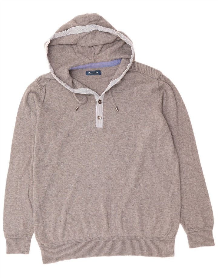 MASSIMO DUTTI Pull à capuche pour homme en coton gris Taille L