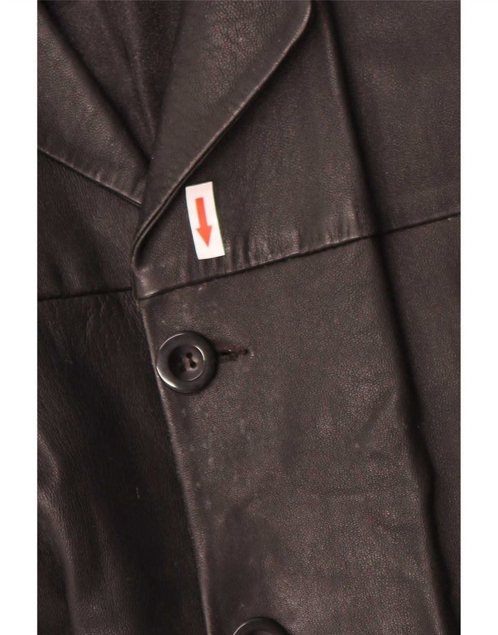 veste en cuir homme vintage UK 40 Grand Noir