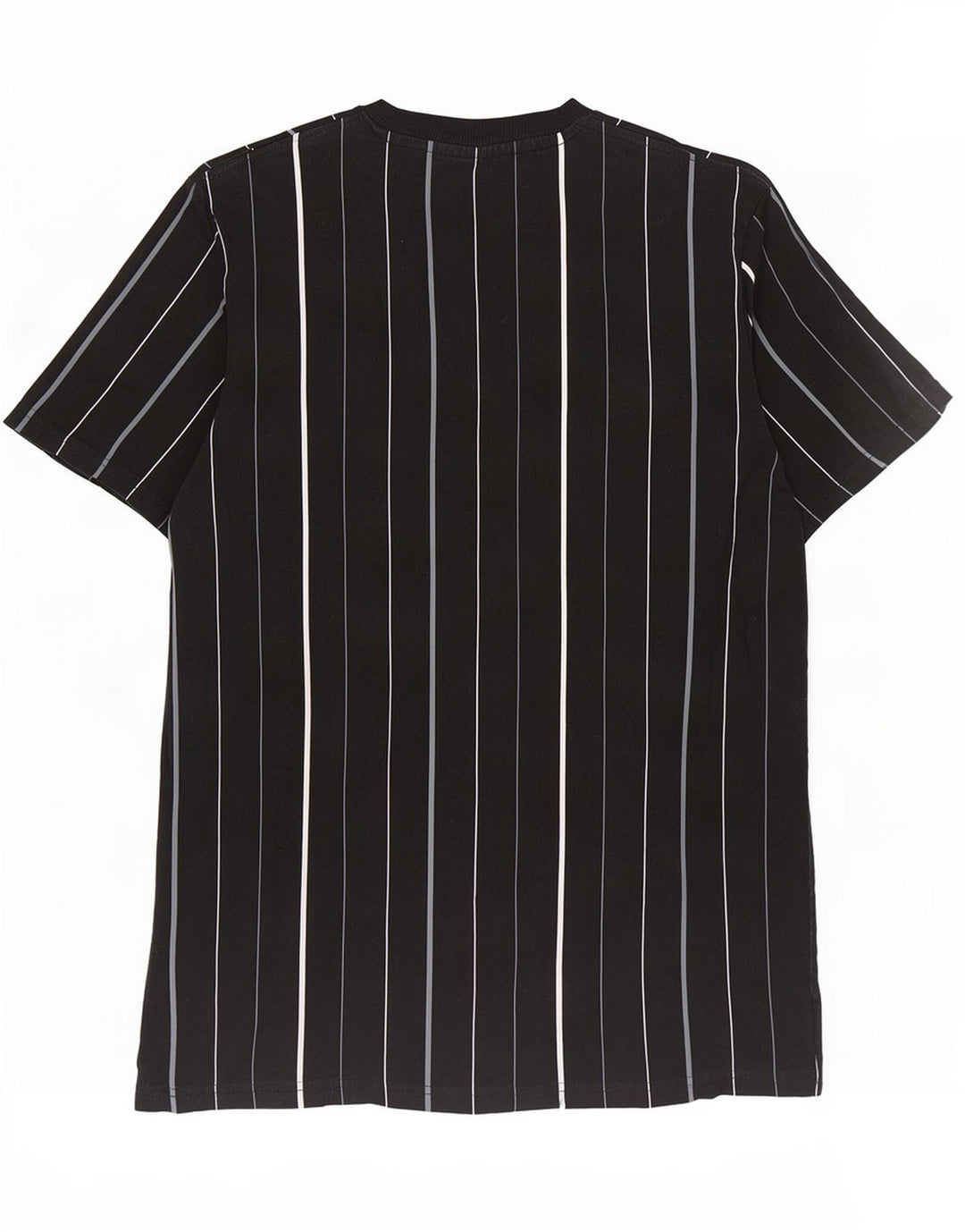 Fila Homme T-Shirt Top Petit Noir Rayé Coton