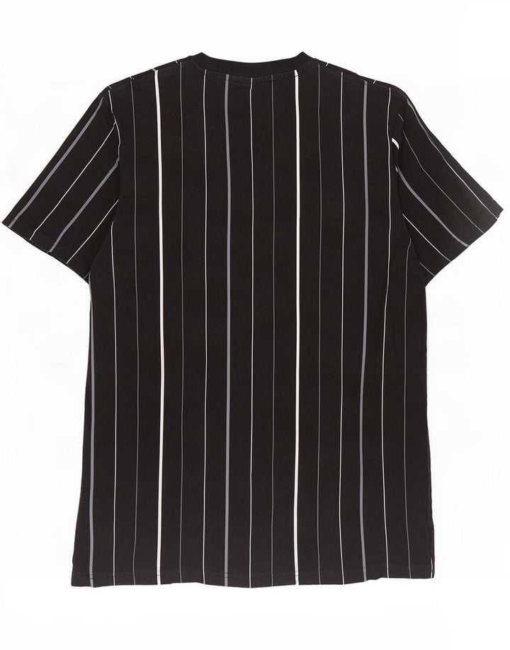 Fila Homme T-Shirt Top Petit Noir Rayé Coton