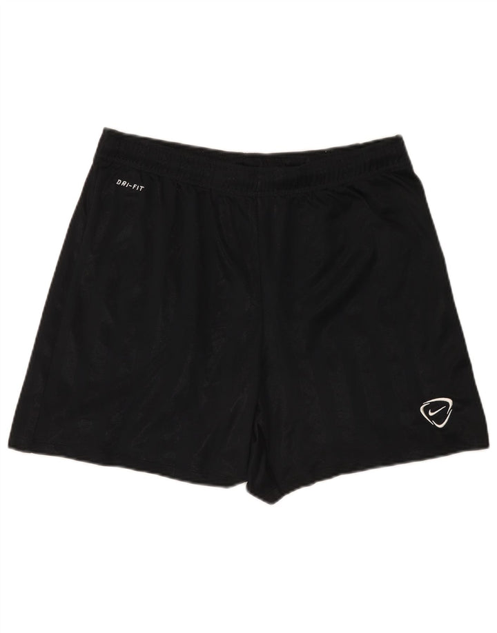 Nike Short de sport Dri Fit pour homme en polyester rayé noir moyen