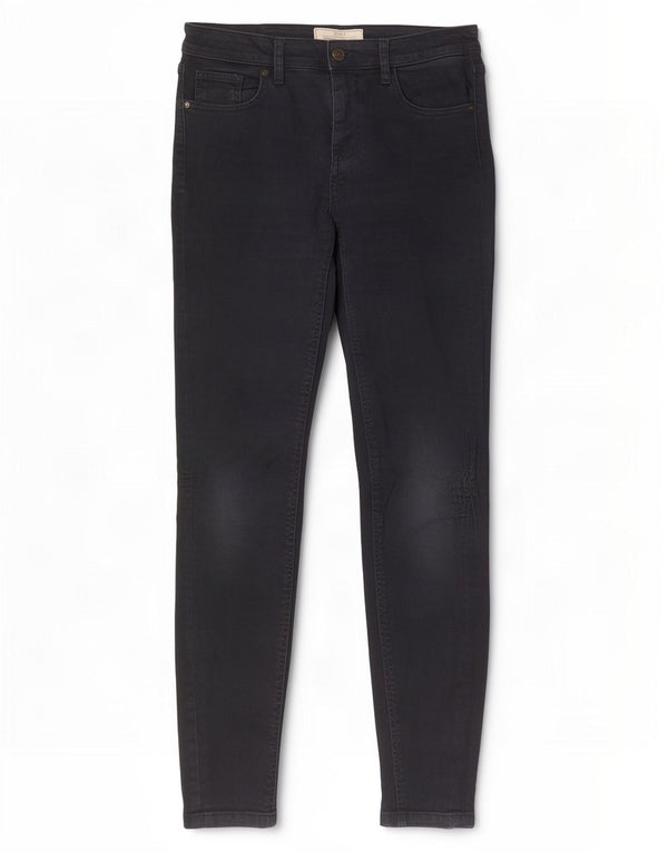 Fat Face Pantalon skinny décontracté pour femme UK 8 Small W26 L28 Bleu marine Coton