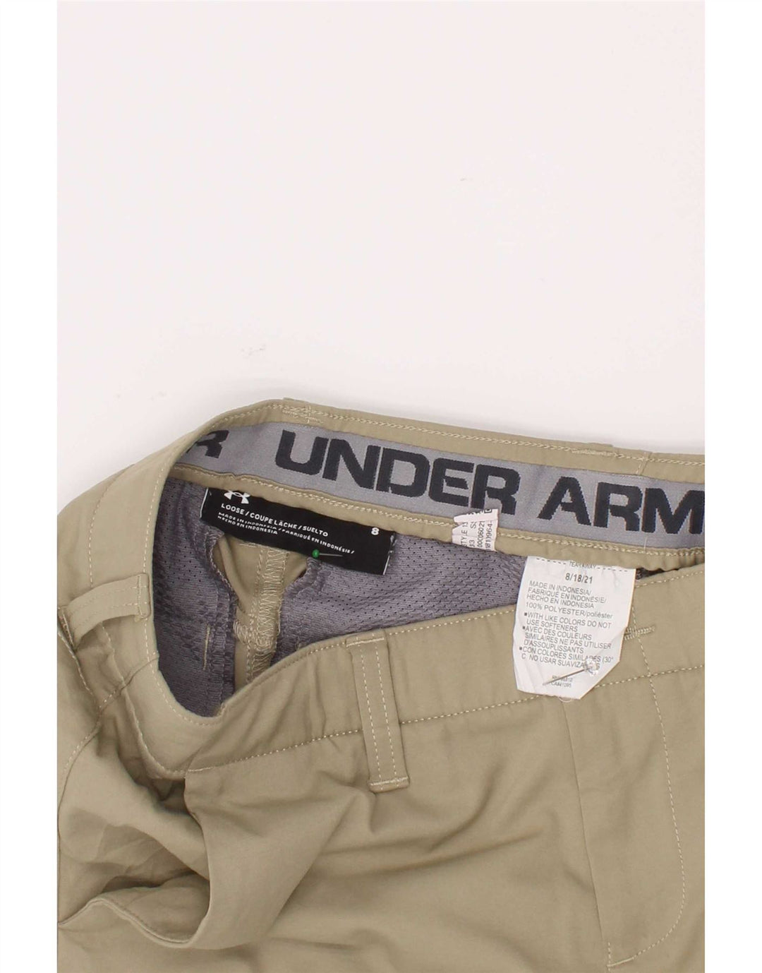 Under Armour Short Chino Garçon 7-8 Ans W24 Kaki Polyester