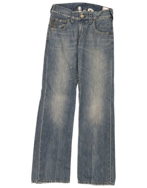 Armani Femme Jean Large W29 L32 Bleu Coton