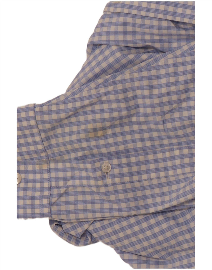 BONOBOS Chemise athlétique pour hommes en nylon vichy bleu moyen