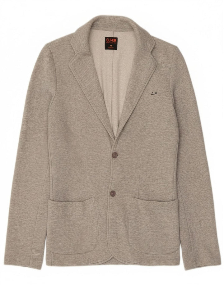 Sun68 Veste blazer à 2 boutons pour femme UK 14 Gris moyen en coton